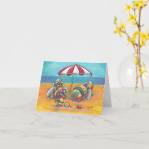 Bee's On Holiday Blank Greetings Card