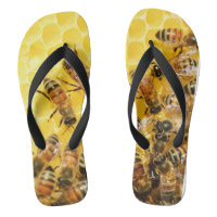 Bees on Honeycomb - Flip Flop Sandals