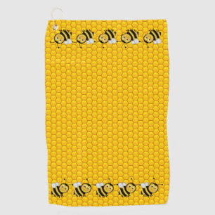 Bees on Honeycomb Golf Towel