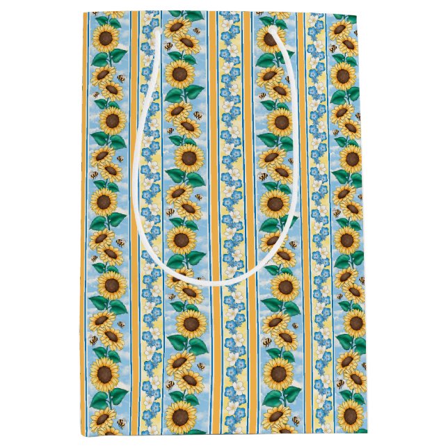 Bees Sunflowers Gift Bag (Front)