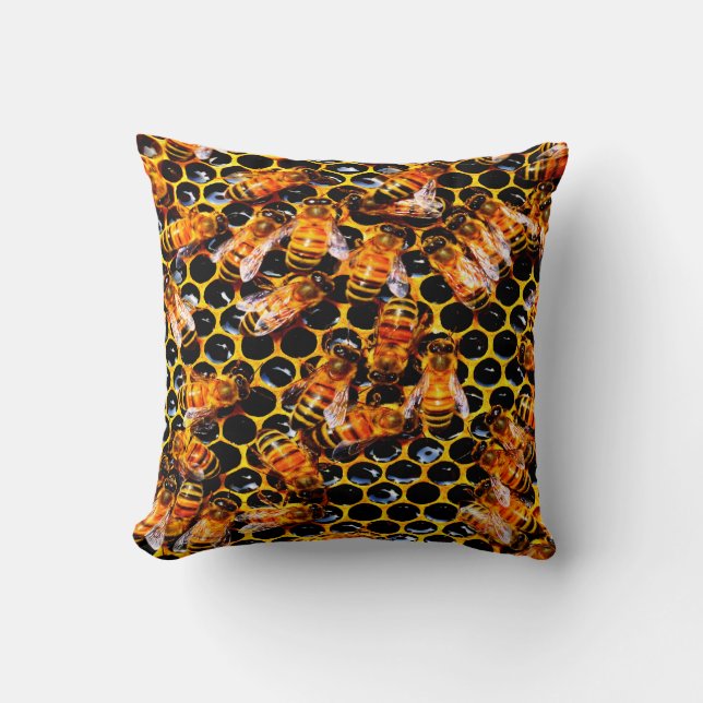 BEES THROW PILLOW (Front)