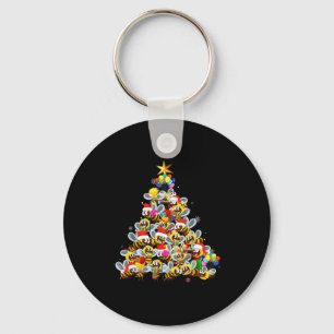 Bees Tree Christmas Sweater Xmas For Bees Lover  Keychain
