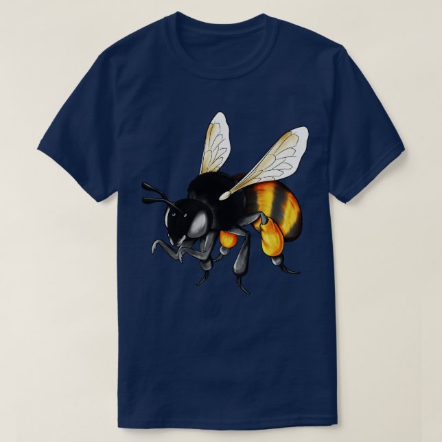 Bees with pollen bags Beecore T-Shirt (Design Front)