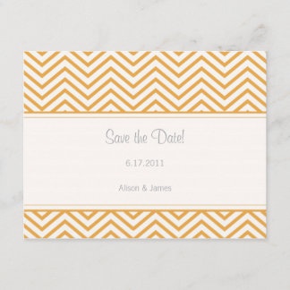 Beeswax Chevron Print Save the Date Annoucement