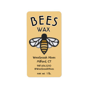 Beeswax with Bee yellow Beeswax label 