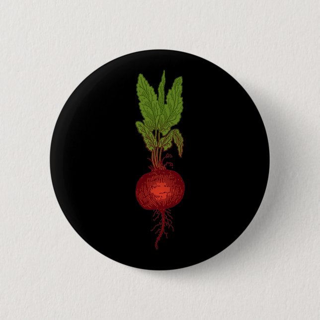 Beet 2 Inch Round Button (Front)