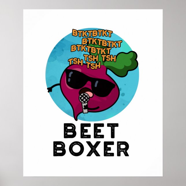 Beet Boxer Funny Beatbox Veggie Pun  Poster (Front)
