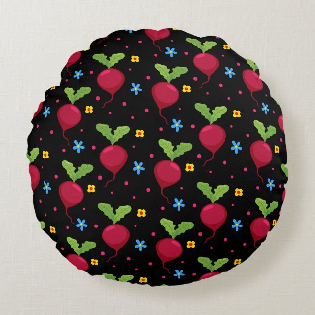 Beet-houghtful Round Pillow (Front)