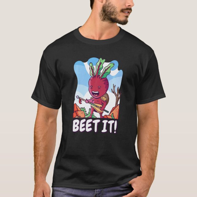 Beet It! Guitarist Rock Beetroot Healthy Beetroot T-Shirt (Front)