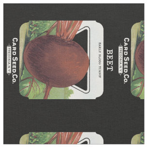 Beet Seed Packet Label Fabric