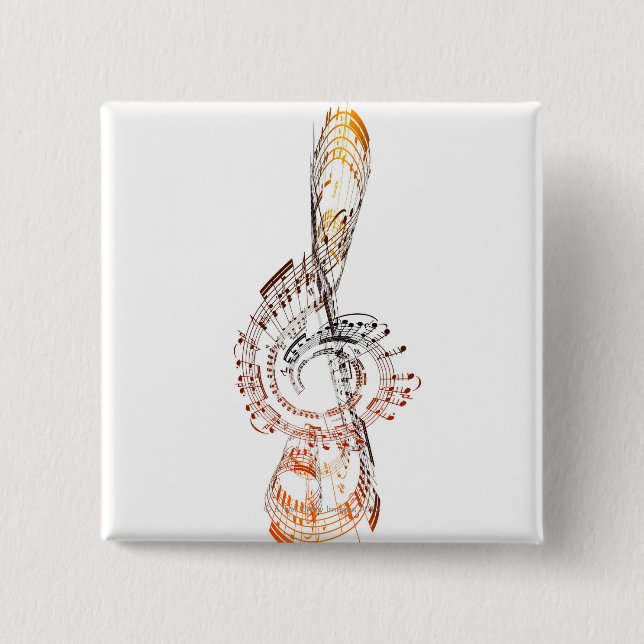 Beethoven 2 Inch Square Button (Front)