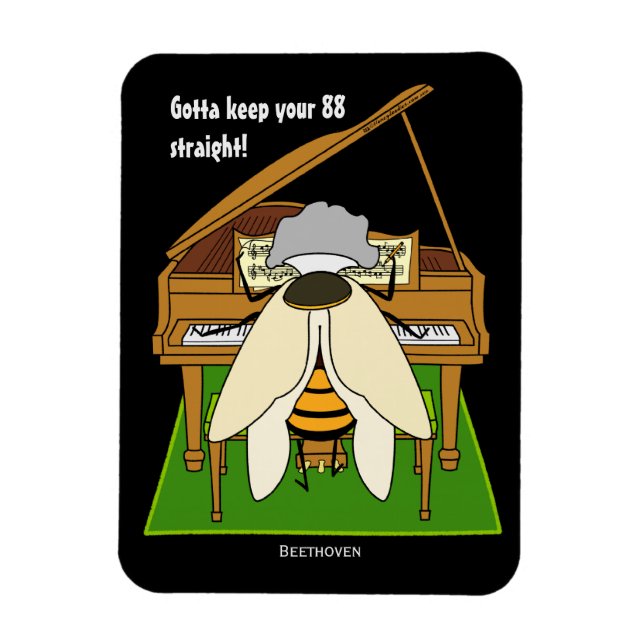 Beethoven - "88 straight" Fridge Magnet (Vertical)