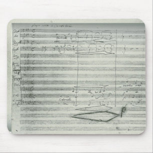 Beethoven 9th Symphony, Music Manuscript Mouse Pad