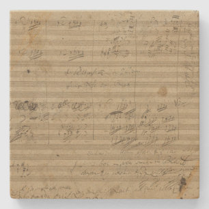 Beethoven 9th Symphony, Music Manuscript Stone Coaster