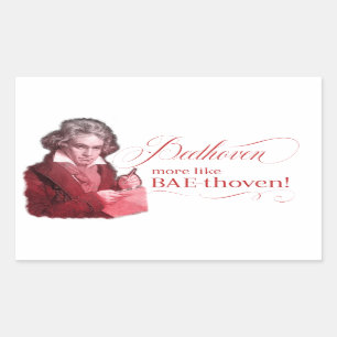 Beethoven BAEthoven Classical Composer Pun Sticker