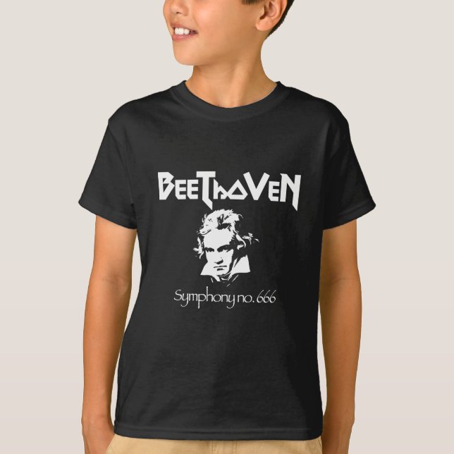 Beethoven Black Metal T-Shirt (Front)