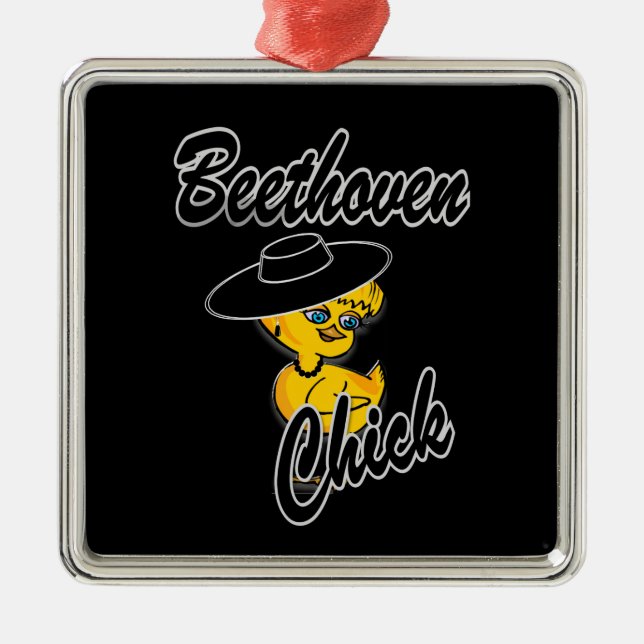 Beethoven Chick #4 Metal Ornament (Front)