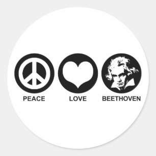 Beethoven Classic Round Sticker