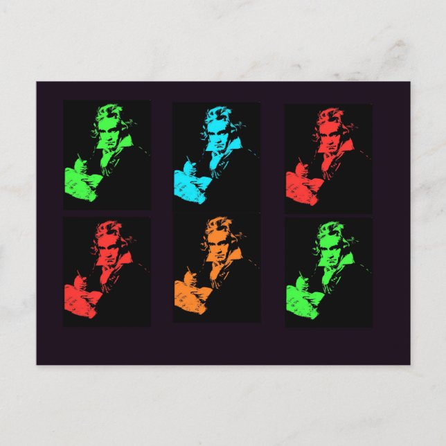 Beethoven Collage Postcard (Front)