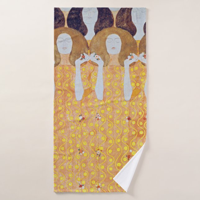 Beethoven Frieze (detail), Gustav Klimt Bath Towel (Bath Towel)
