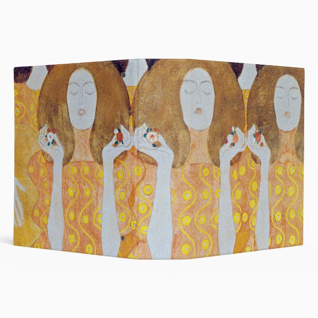 Beethoven Frieze (detail), Gustav Klimt Binder (Background)