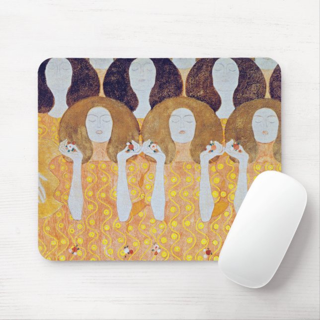 Beethoven Frieze (detail), Gustav Klimt Mouse Pad (With Mouse)