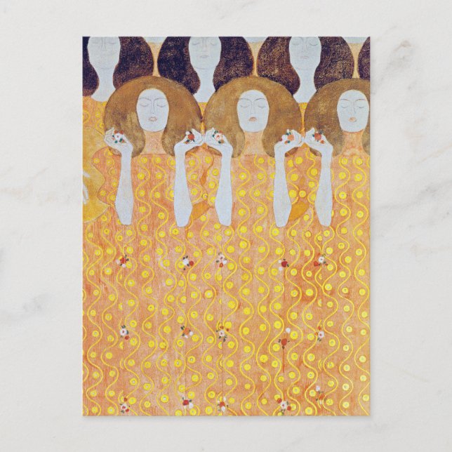Beethoven Frieze (detail), Gustav Klimt Postcard (Front)
