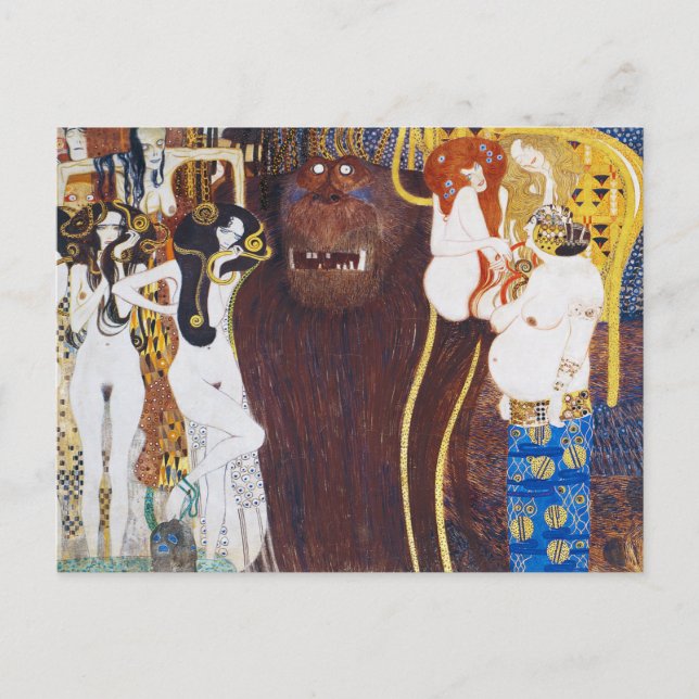 Beethoven Frieze(detail), Gustav Klimt Postcard (Front)