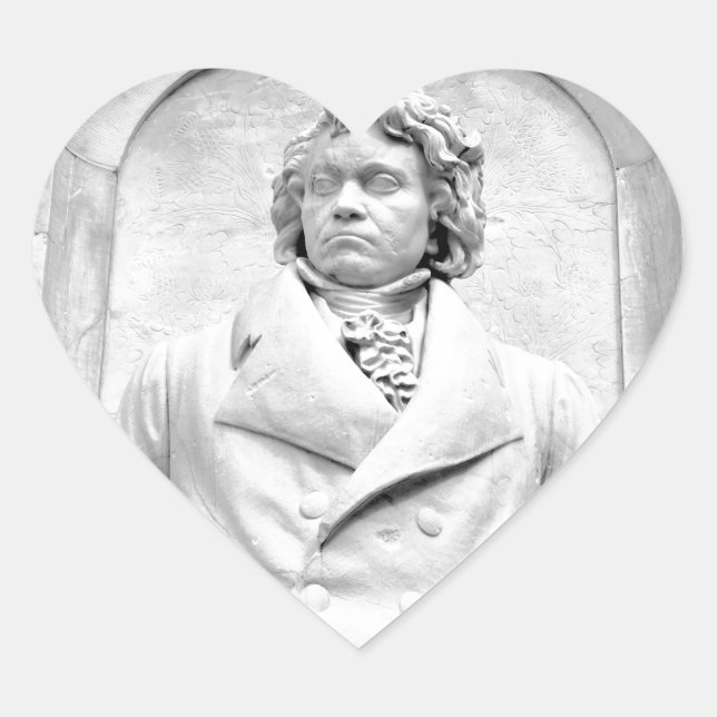 Beethoven Heart Sticker (Front)