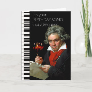 Beethoven Humour Birthday Card (Maestra)