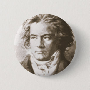 Beethoven In Sepia 2 Inch Round Button