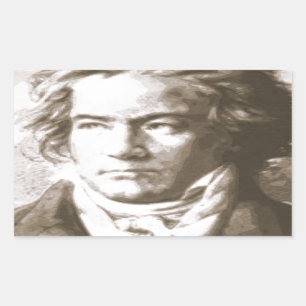 Beethoven In Sepia Sticker