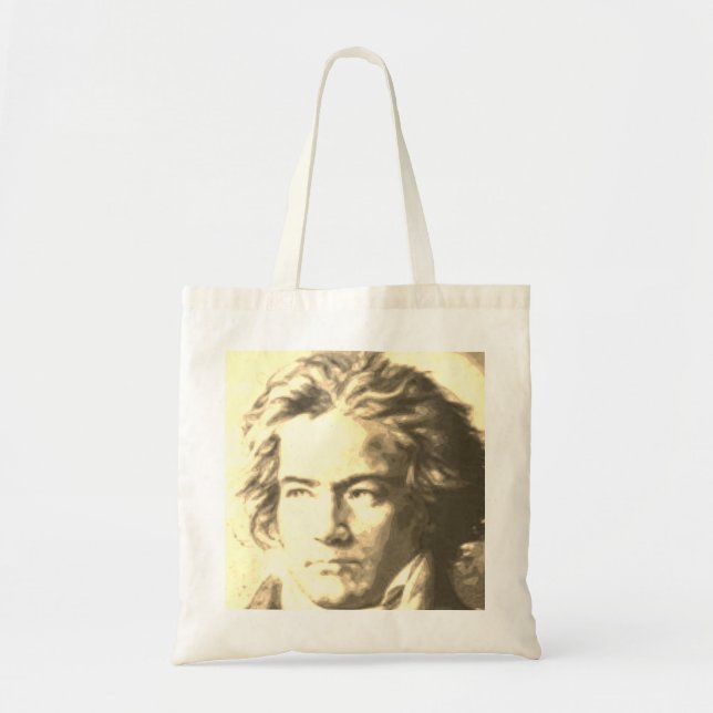 Beethoven In Sepia Tote Bag (Front)