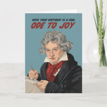 Beethoven Ode à la joie Anniversaire Carte de voeu