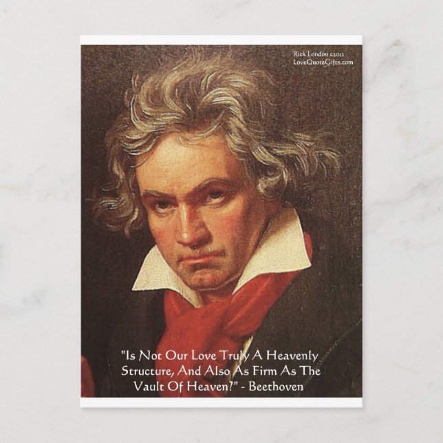 Beethoven "Of Heaven" Love Quote Gifts & Tees Postcard (Front)