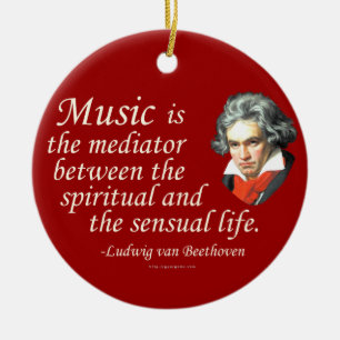Beethoven on Music Ceramic Ornament