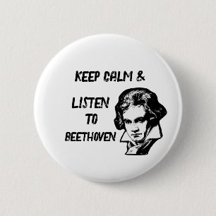Beethoven Pin/ 2 Inch Round Button