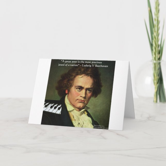 Beethoven Poet Is Gem Quote Greeting Card (Front)