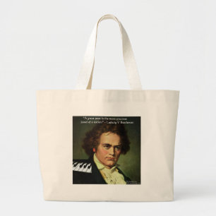 Beethoven & Poets/Gems Quote Gifts Tees & Cards Large Tote Bag
