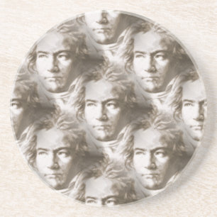 Beethoven Portrait Pattern Coaster