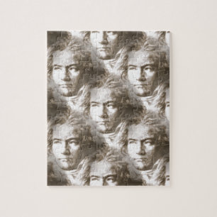 Beethoven Portrait Pattern Jigsaw Puzzle