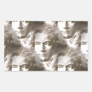 Beethoven Portrait Pattern Sticker