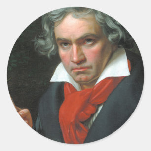 Beethoven Product Fine Art Classical Collection Classic Round Sticker