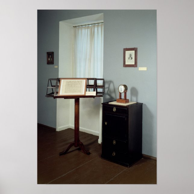 Beethoven Room displaying a music stand Poster (Front)