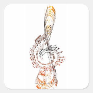 Beethoven Square Sticker