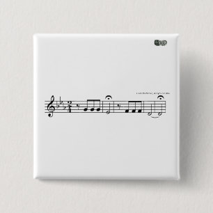 Beethoven Symphony No. 5 Badge 2 Inch Square Button