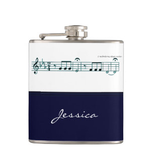 Beethoven Symphony No. 5 (Blue) Hip Flask