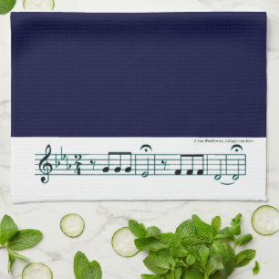 Beethoven Symphony No. 5 (Blue) Kitchen Towel