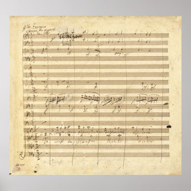Beethoven Symphony No. 9 Original Manuscript Print (Front)