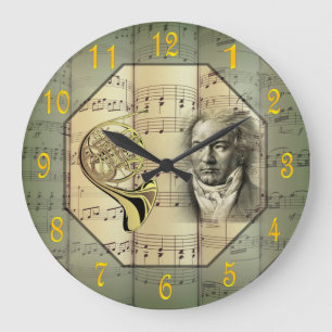 Beethoven ~ Symphony Orchestra ~ French Horn ~ Large Clock